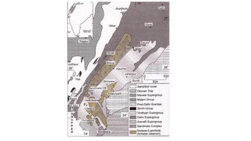 Aravalli Craton | Aravalli Supergroup | aravalli craton stratigraphy Litho Map Of Aravalli-Bundelkhand