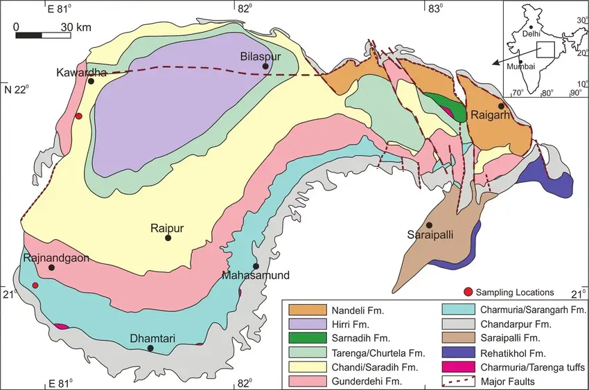 gengeneralized-geological-map-of-the-Chhattisgarh-Basin