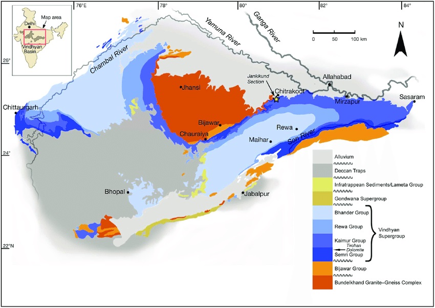 Geological Map of Vindhyan Basin