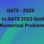 Solution to GATE 2023 Geology GG1 Numerical Problem