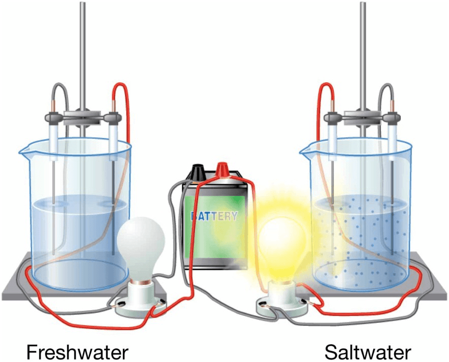 Chapter 5 Water and Seawater Salinity affects water conductivity.