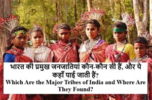 भारत की प्रमुख जनजातियां कौन-कौन सी हैं, और ये कहाँ पाई जाती हैं?