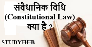संवैधानिक विधि (Constitutional Law) क्या है ?,संवैधानिक कानून कितने प्रकार के होते हैं?
