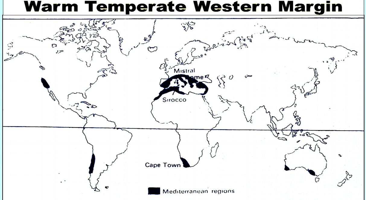 भूमध्य सागरीय जलवायु क्षेत्र (Mediterranean Climate) भूमध्य सागरीय जलवायु क्षेत्र (Mediterranean Climate)