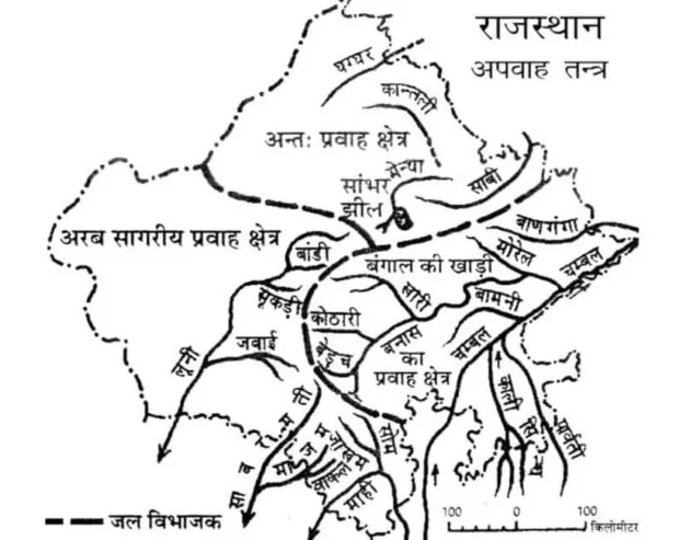 राजस्थान की नदियां (अरब सागर तंत्र की नदियां) राजस्थान की नदियाँ