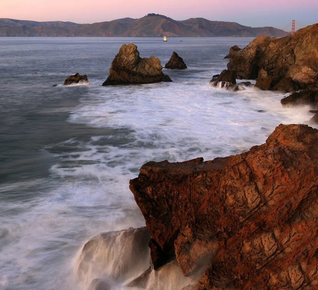 1 Introduction 1.2 Bedrock on the California coast with the Golden Gate Bridge in the background