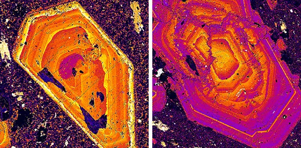 4 Crystals and Crystallization Scanning electron microscope (SEM) images of zoned plagioclase crystals in igneous rocks