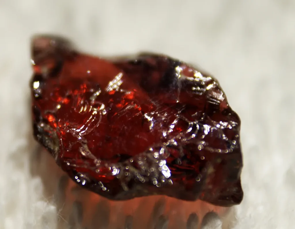 3 Mineral Properties Anhedral garnet crystal
