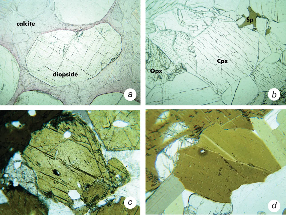 5 Optical Mineralogy Cleavage seen in thin section (PP light)