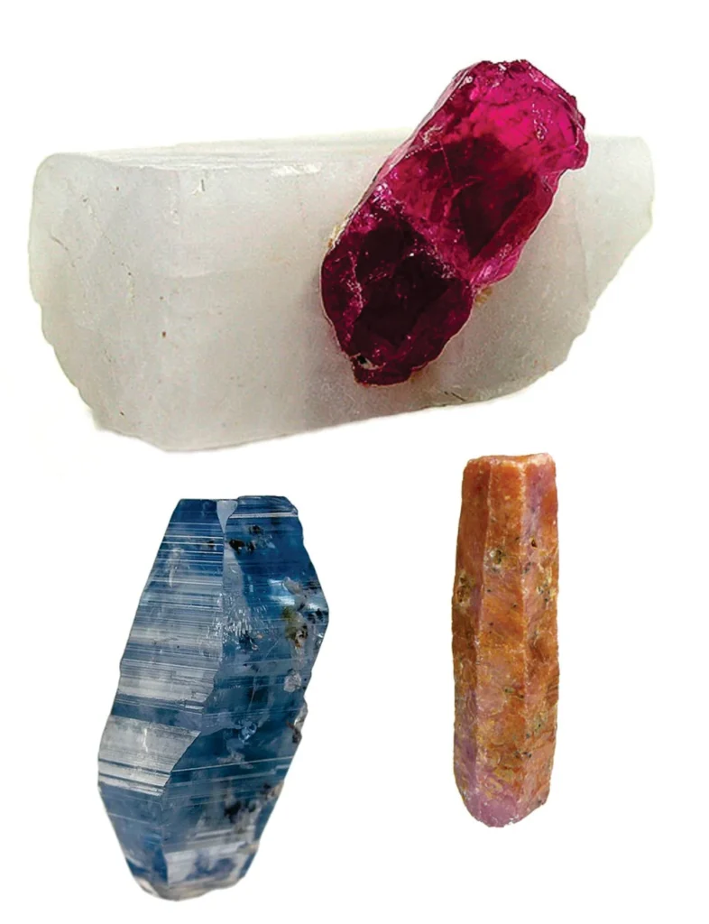 3 Mineral Properties  Three different samples of corundum