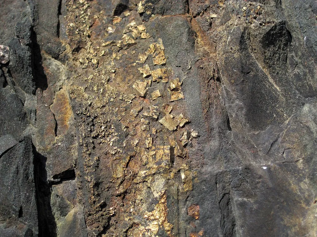 8 Metamorphic Minerals and Metamorphic Rocks Centimeter – sized pyrite crystals in metamorphosed iron formation near Marquette, Michigan