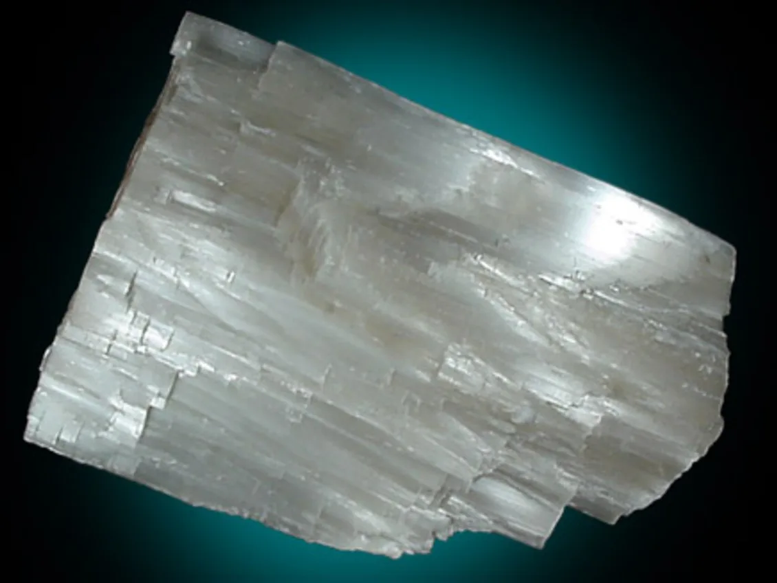 3 Mineral Properties Satin spar, a variety of gypsum, from Hot Springs County, Wyoming