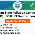 Rajasthan State Pollution Control Board (RSPCB) JSO & JEE Recruitment 2025 – Apply for 100 Posts