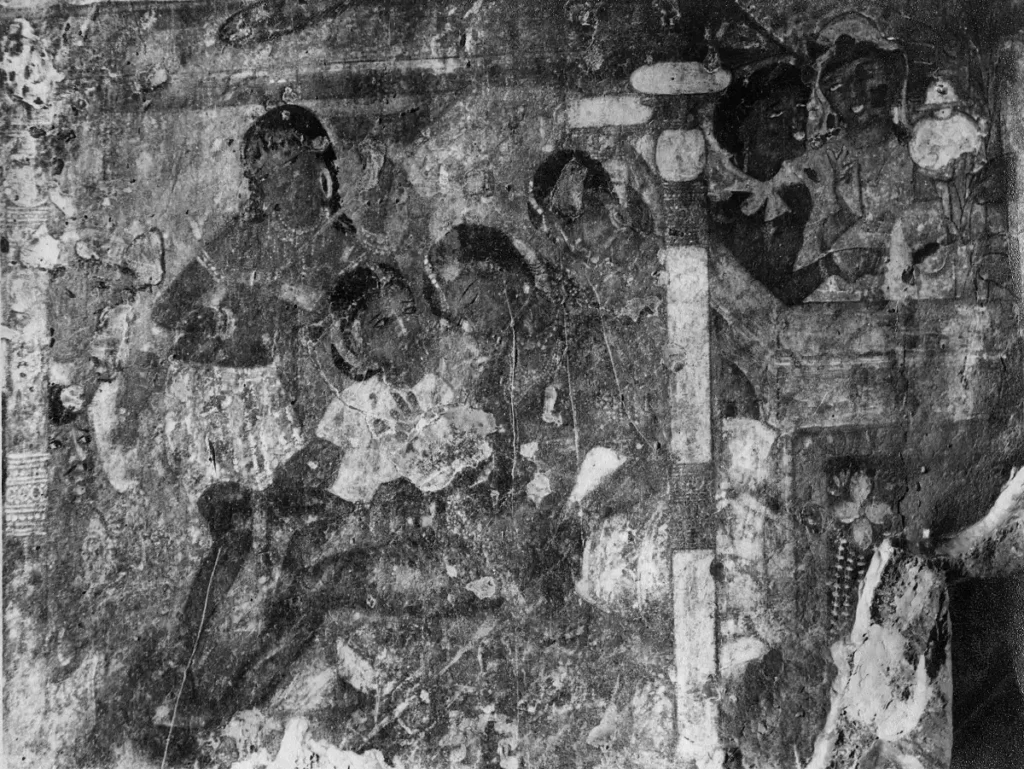 Ajanta cave no 16 dying princess painting