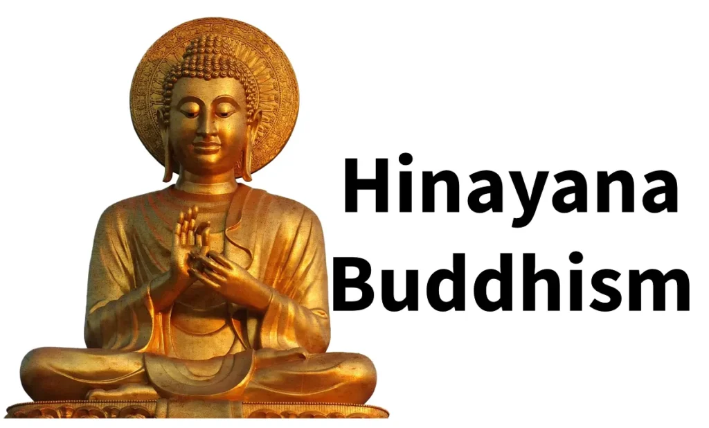 Hinayana Buddhism (meaning "Lesser Vehicle") refers to early Buddhist schools emphasizing individual liberation through strict self-discipline, meditation, and adherence to the Buddha's original, non-iconic teachings, focusing on personal Nirvana, unlike Mahayana's "Great Vehicle" path for all beings; the primary surviving school is Theravada, focusing on the Pali Canon and monastic life for personal enlightenment. 