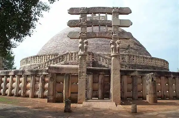Mauryan Art and Architecture- UPSC The Great Stupa (Stupa No.1), started in the 3rd century BCE