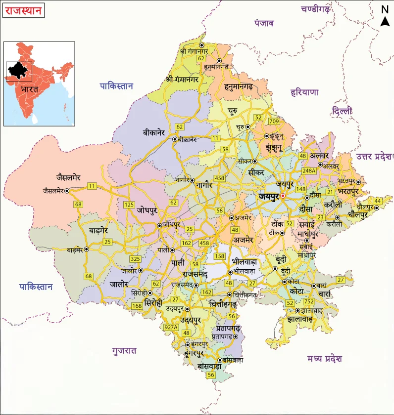 Rajasthan Map