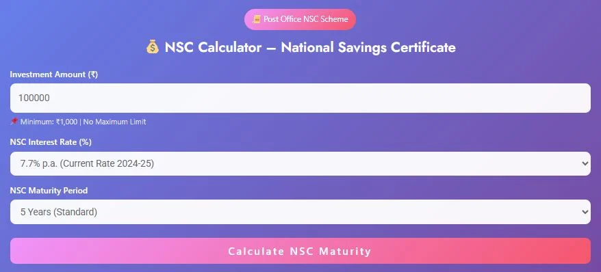  NSC Calculator