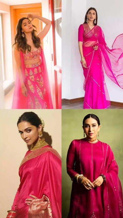 Navratri Day 9, Sept 30: Reign in star-inspired pink ethnic glory!