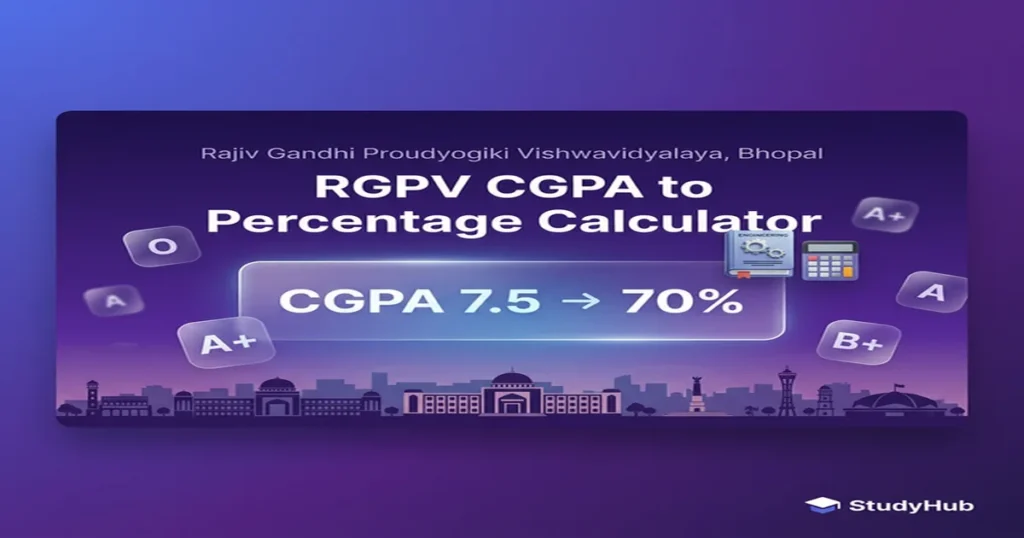 RGPV CGPA to Percentage Calculator 2026