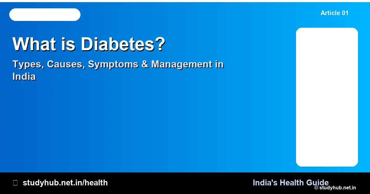 What is Diabetes? ā Types, Causes, Symptoms & Management in India What is Diabetes - Types, Causes, Symptoms and Management in India