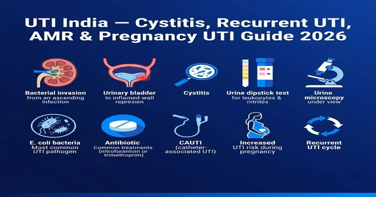UTI India — Cystitis Recurrent UTI AMR Pregnancy UTI Nitrofurantoin 2026
