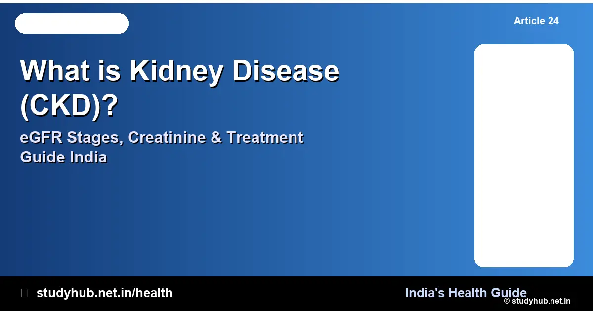 What is Chronic Kidney Disease CKD — eGFR Stages, Creatinine, Symptoms and Treatment India