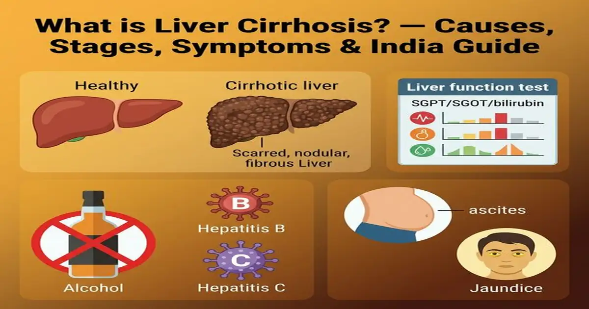 What is Liver Cirrhosis? — Causes, Stages, Symptoms & Treatment Guide India What is Liver Cirrhosis — Causes, Child-Pugh Stages, Symptoms and Treatment India