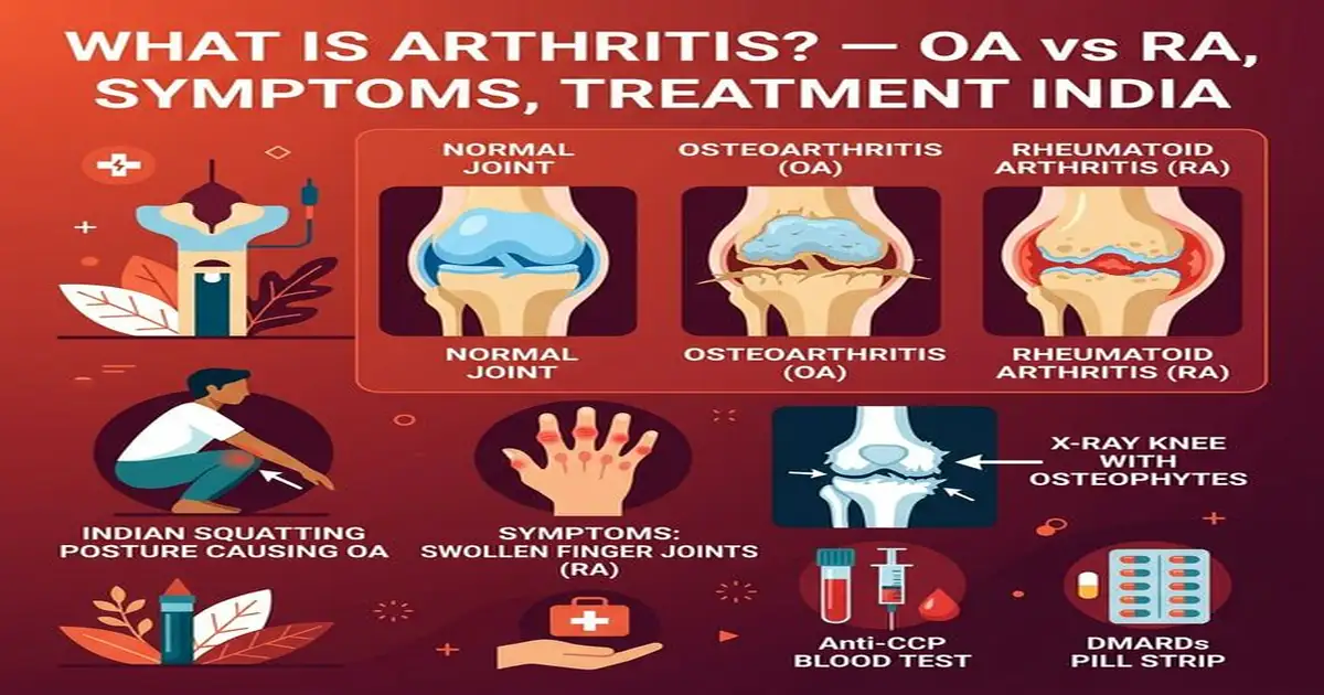 What is Arthritis — OA vs RA Types, Symptoms, Diagnosis and Treatment India