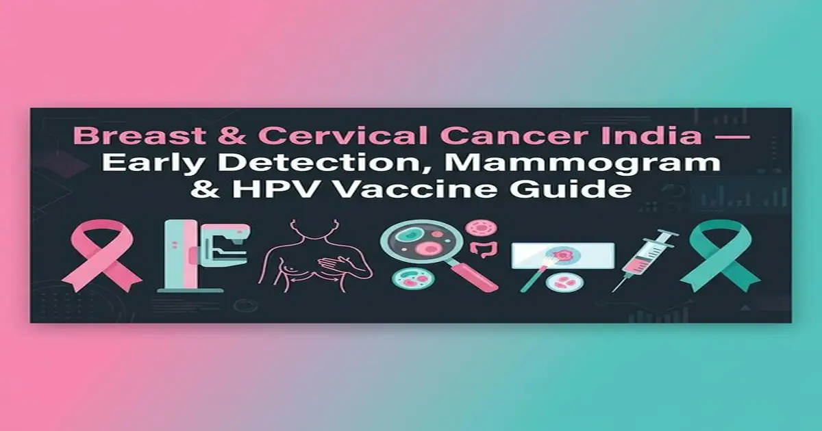 Breast and Cervical Cancer India — Mammogram Pap Smear HPV Vaccine Early Detection Guide