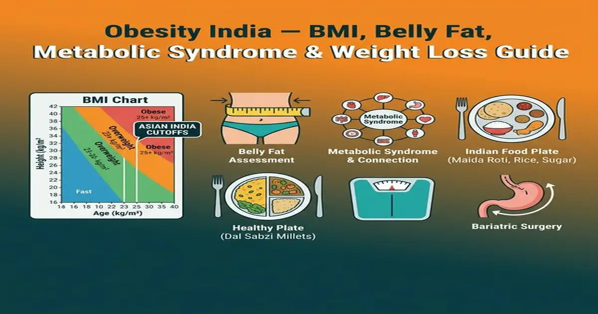 Obesity India — BMI Asian Cutoffs, Belly Fat, Metabolic Syndrome & Weight Loss Guide Obesity India — BMI Asian Cutoffs Belly Fat Metabolic Syndrome Weight Loss Guide