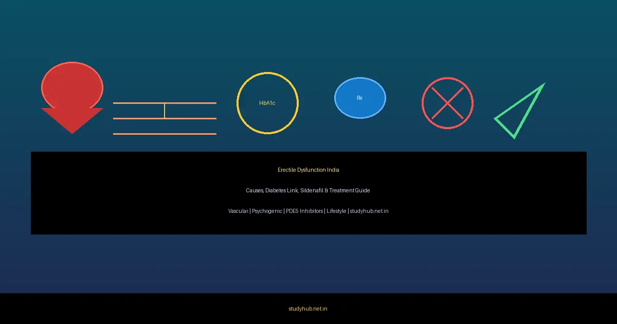 Erectile Dysfunction India — Causes, Diabetes Link, Sildenafil Safety & Treatment Guide Erectile Dysfunction India — Causes Diabetes Vascular Sildenafil Treatment Guide
