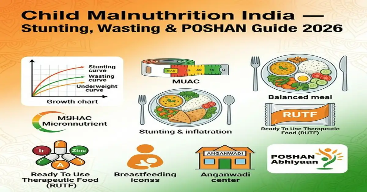 Child Malnutrition India — Stunting Wasting MUAC POSHAN Anganwadi Nutrition Guide