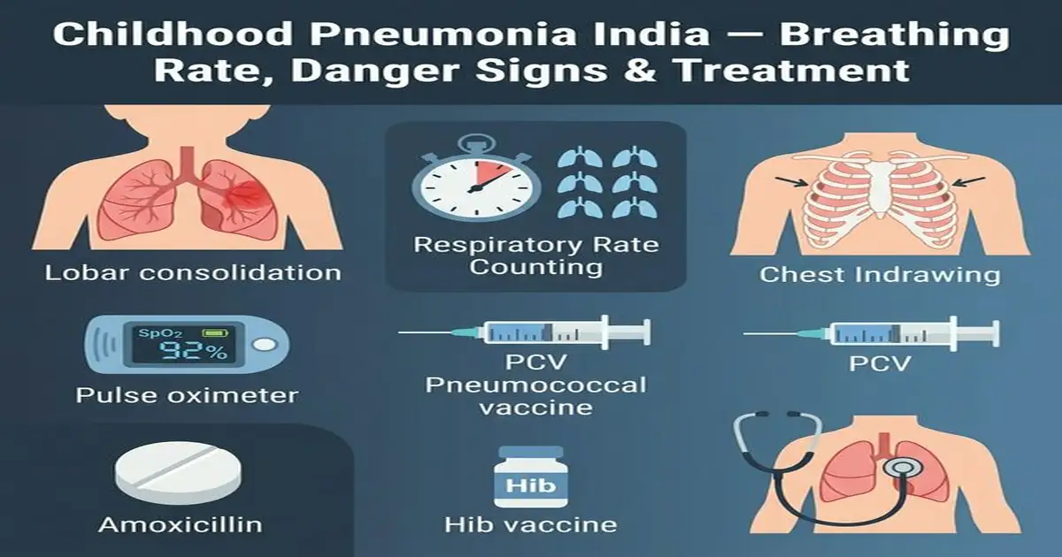 Childhood Pneumonia India — Breathing Rate, Chest Indrawing, PCV Vaccine & Amoxicillin Guide Childhood Pneumonia India — Breathing Rate Chest Indrawing PCV Vaccine Amoxicillin