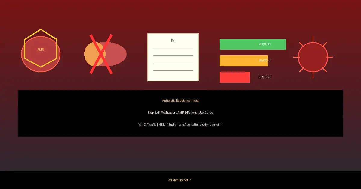 Antibiotic Resistance India — AMR Self-Medication WHO AWaRe Rational Antibiotic Use Guide