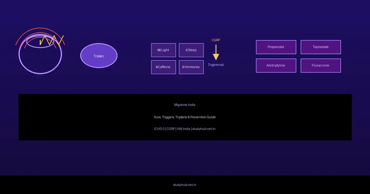 Migraine India — Aura Triggers Triptans CGRP Prevention Guide
