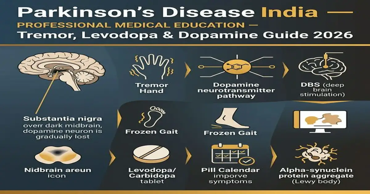 Parkinson's Disease India — TRAP Signs, Levodopa Timing, DBS, Non-Motor Symptoms & Drug Safety Parkinson