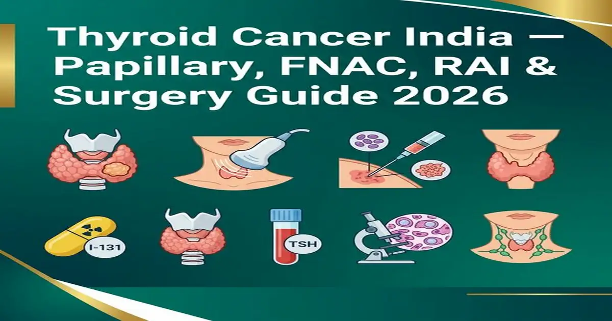 Thyroid Cancer India — Papillary, FNAC Bethesda, RAI I-131, Surgery & Thyroglobulin Monitoring Thyroid Cancer India — Papillary FNAC RAI Radioiodine Surgery Nodule Guide