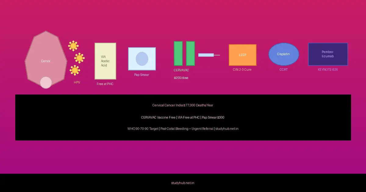 Cervical Cancer India — HPV Vaccine Pap Smear VIA Screening LEEP Treatment