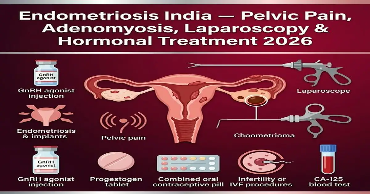 Endometriosis India β Pelvic Pain, Diagnostic Delay, Dienogest, Laparoscopy, Adenomyosis & Infertility Endometriosis India β Pelvic Pain Laparoscopy GnRH Agonist Adenomyosis Infertility Treatment
