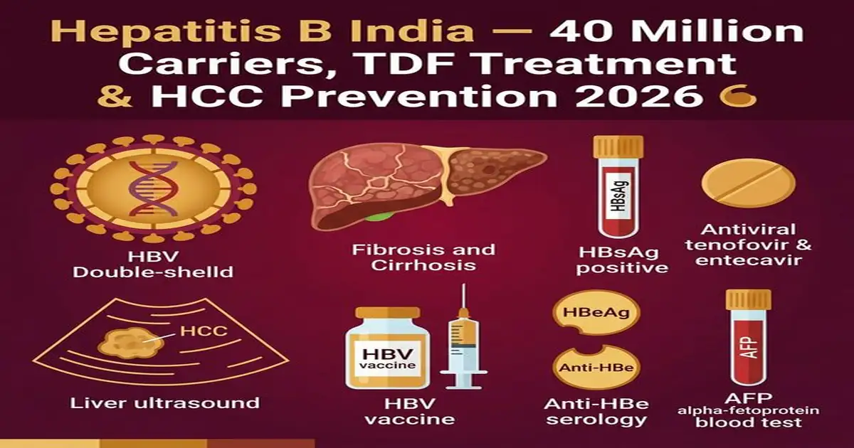 Hepatitis B India — 40 Million Carriers TDF Tenofovir Entecavir HCC Prevention HBsAg
