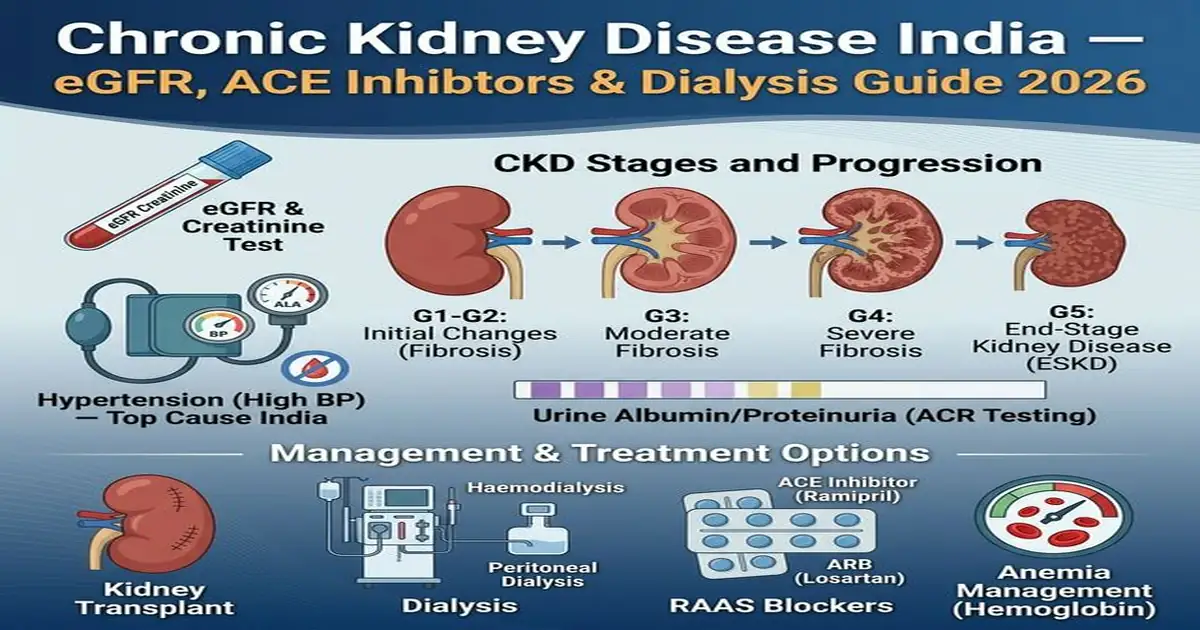 Chronic Kidney Disease India — eGFR Creatinine ACE Inhibitor Dialysis Transplant Treatment