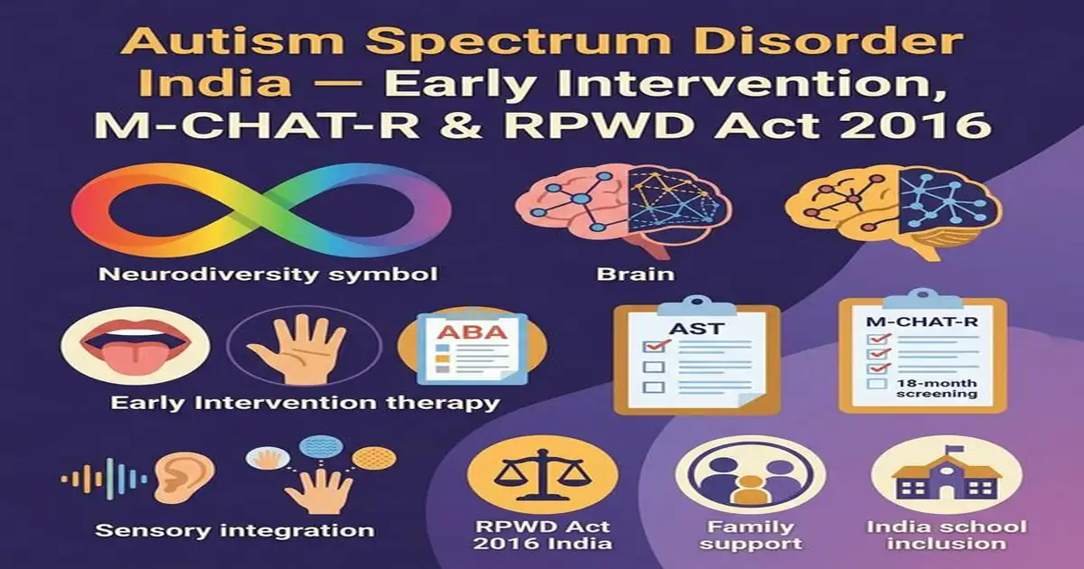 Autism Spectrum Disorder India — Early Intervention M-CHAT-R RPWD Act Therapy 2026