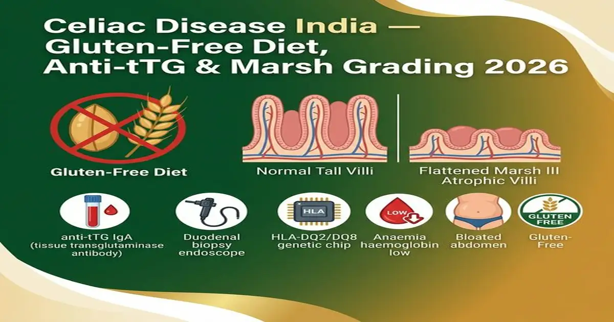 Celiac Disease India — Anti-tTG IgA Gluten-Free Diet Marsh Grading Villi Atrophy