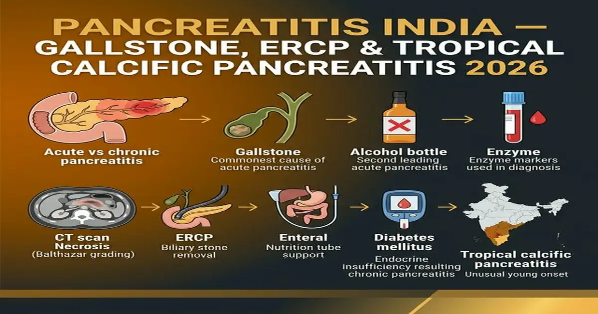 Pancreatitis India — Gallstone ERCP Tropical Calcific Pancreatitis Lipase CT Balthazar 2026