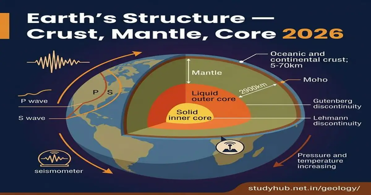 Earth's Structure — Crust Mantle Outer Core Inner Core Seismic Waves 2026
