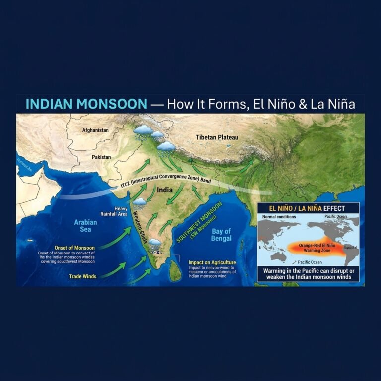 Indian Monsoon — How It Forms, SW & NE Monsoon, El Niño Effect, ITCZ ...