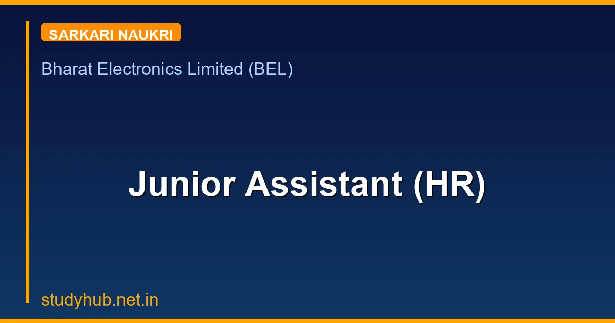 Junior Assistant (HR)