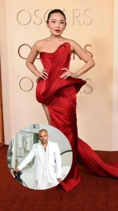 March 16, 2026: Niharika Sanjeeiv, Indian designers, revolutionize Oscar glamour.