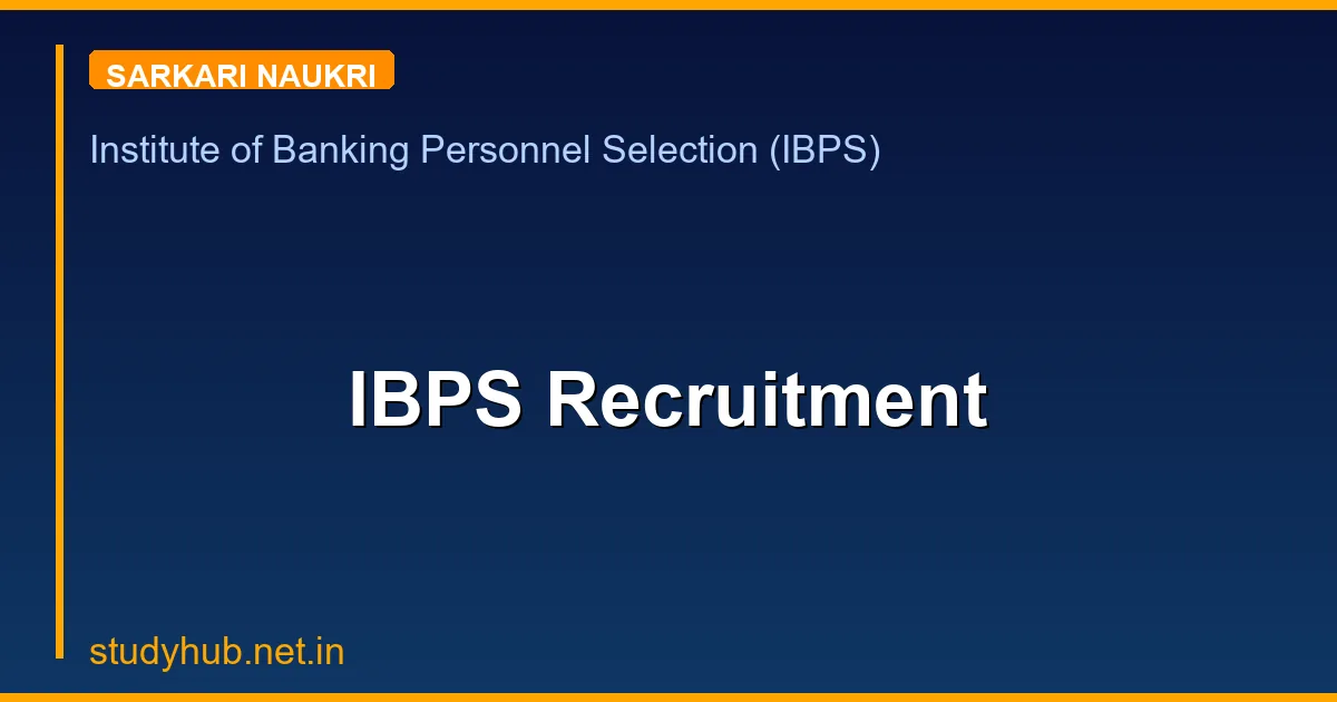 IBPS Recruitment